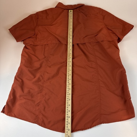 Magellan Outdoors Women's Short Sleeve Shirt - Rust (Burnt Orange) - Picture 11 of 13